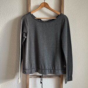 Prism Sport Grey Lace Back Sweatshirt sz: Med